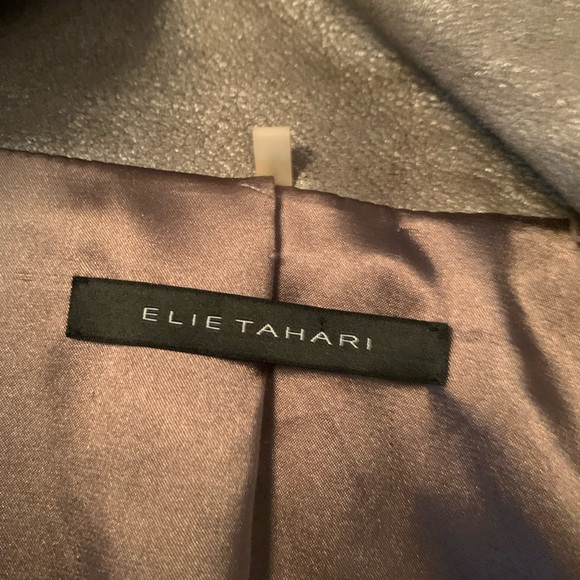 Ellie Tahari light grey 100% leather jacket size Small - Picture 2 of 9